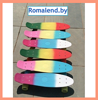 Пенни борд Penny board с принтом, светящимися колёсами