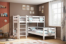 Угловая кровать Соня с прямой лестницей - вариант 7 лаванда (2 варианта цвета) фабрика МебельГрад, фото 3