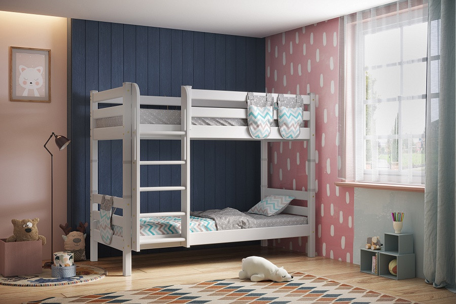 Двухъярусная кровать Соня с прямой лестницей - вариант 9 (2 варианта цвета) фабрика МебельГрад - фото 4 - id-p158154195