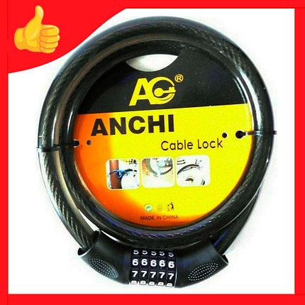 Тросовый замок для велосипеда Anchi Cable Lock 100 см, фото 2