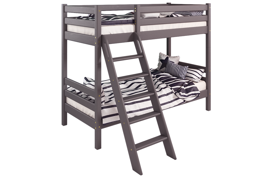 Двухъярусная кровать Соня с наклонной лестницей - вариант 10 лаванда (2 варианта цвета) фабрика МебельГрад