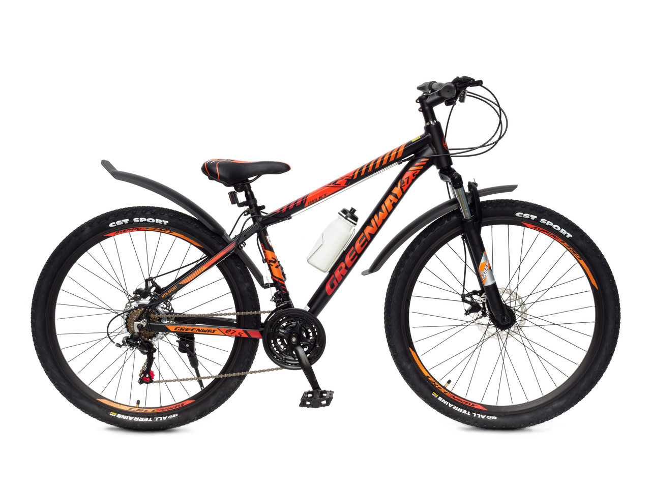 Велосипед GREENWAY RELICT 27,5'' черно-оранжевый 15,5 рама