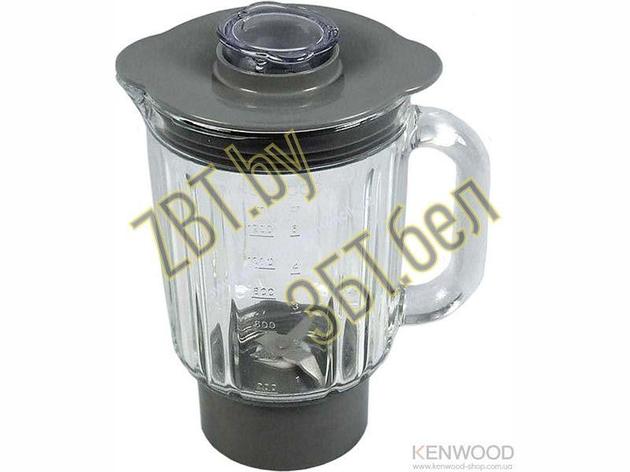 Чаша (кувшин, емкость) блендера AT283 (стеклянная) для кухонного комбайна Kenwood KW714224, фото 2