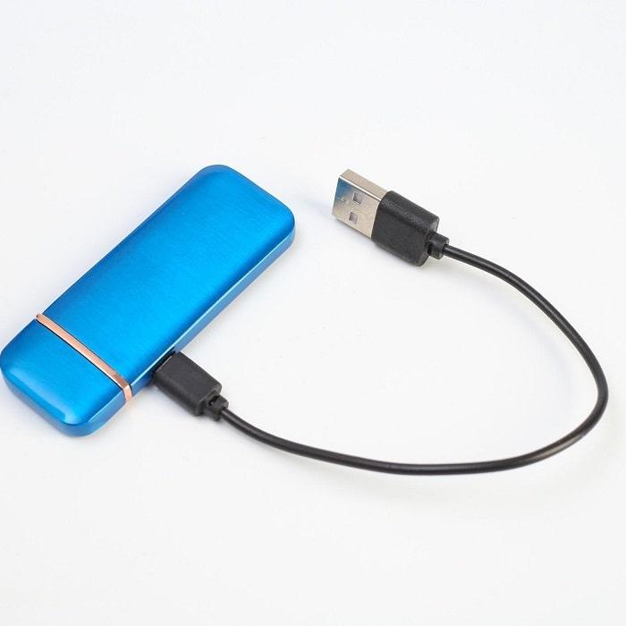 Электронная USB-зажигалка «LIGHTER» синий глянец - фото 4 - id-p158188097