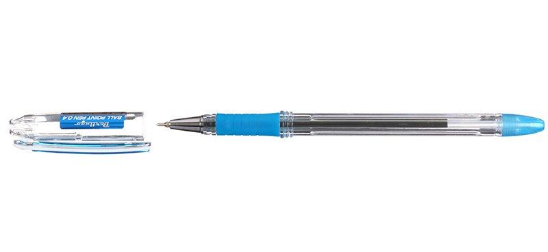 Ручка шариковая Berlingo I-10 корпус прозрачный, стержень синий - фото 1 - id-p131761777