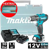 Дрель-шуруповерт аккумуляторная DF333DAX13 (DF 333 DAX13) + набор бит D-31756 MAKITA