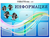 Стенд "Информация" (6 карманов А4) 1000х770 мм