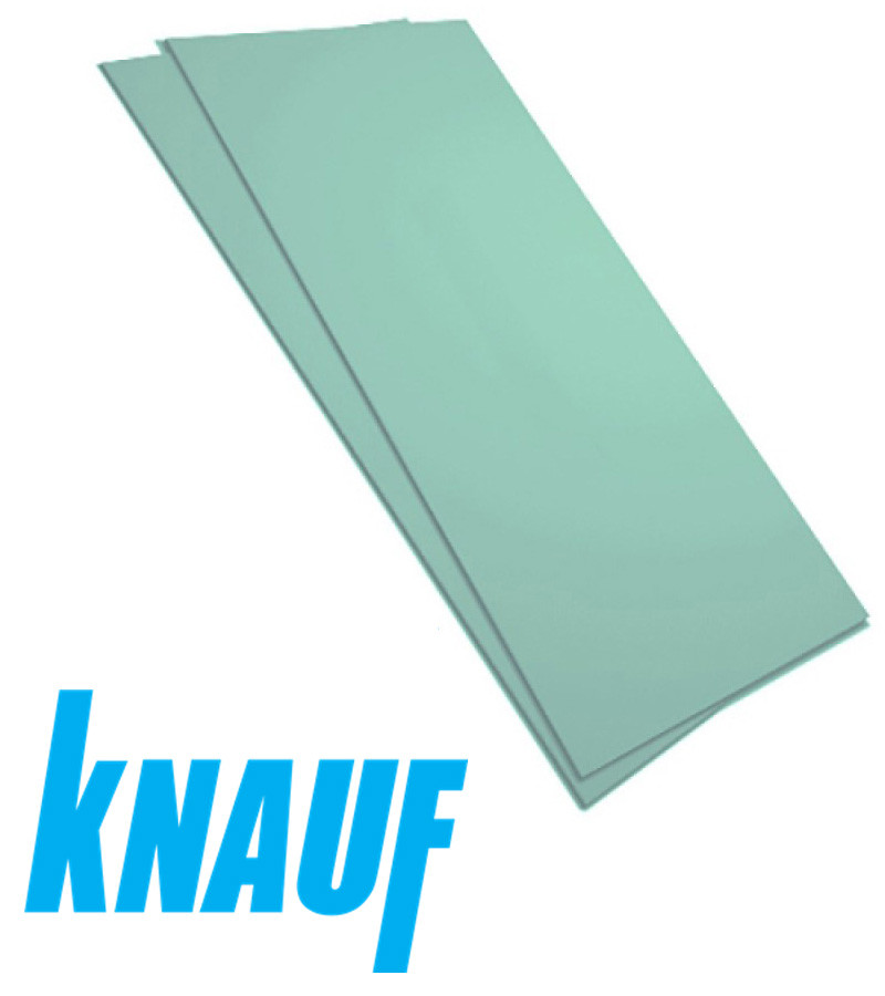 Гипсокартон малоформатный KNAUF влагостойкий 12,5х600х1500 мм.
