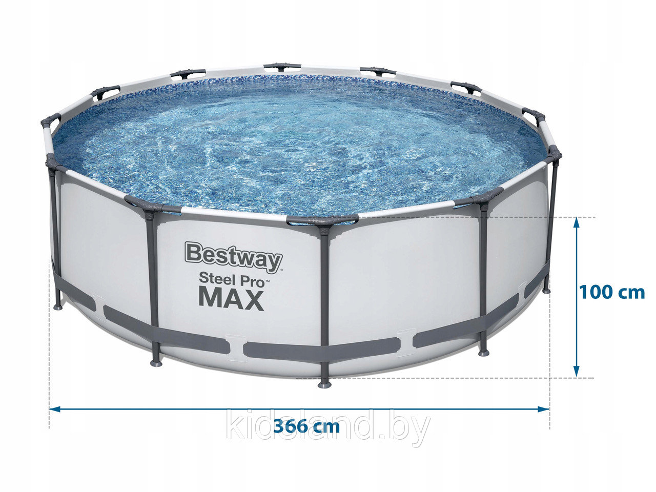 Каркасный бассейн Bestway 56260 Steel Pro Max (366x100, с фильтр-насосом), фото 1