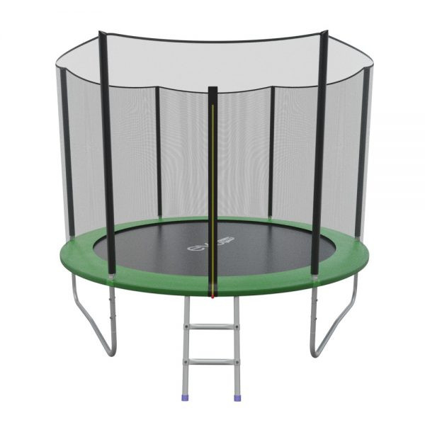 EVO JUMP External 10ft (Green) Батут с внешней сеткой и лестницей, диаметр 10ft (зеленый)