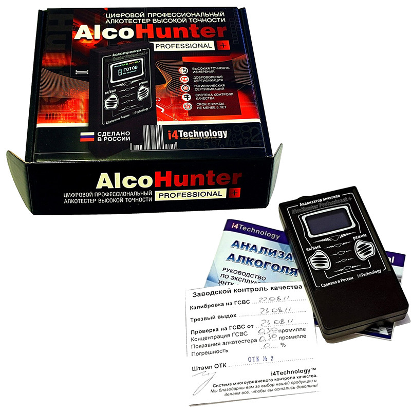 Алкотестер "AlcoHunter Professional+" - фото 4 - id-p158233315