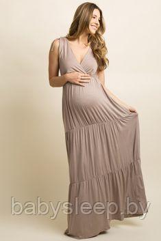 Платье для беременной из льна. Льняное платье беременной.