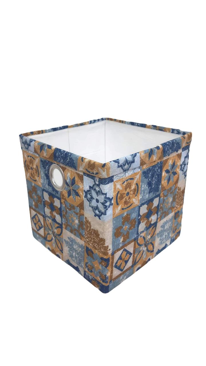 Декоративная корзинка Майолика большая Синий