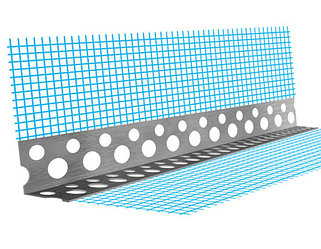 Угол фасадный с синей сеткой, 3м