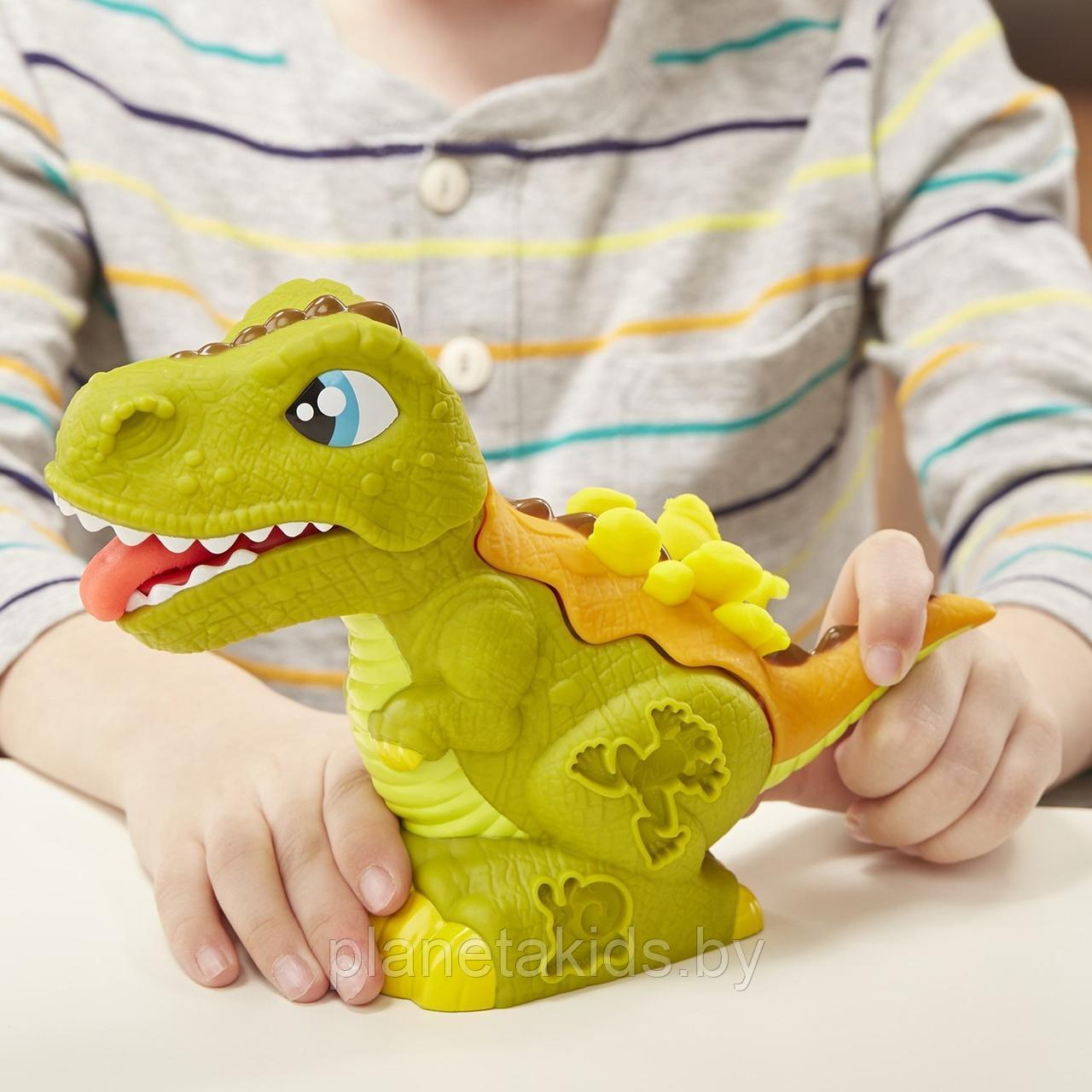 Набор для лепки Play-Doh "Динозавр", 4 баначки пластилина арт 8686 аналог - фото 4 - id-p158272762