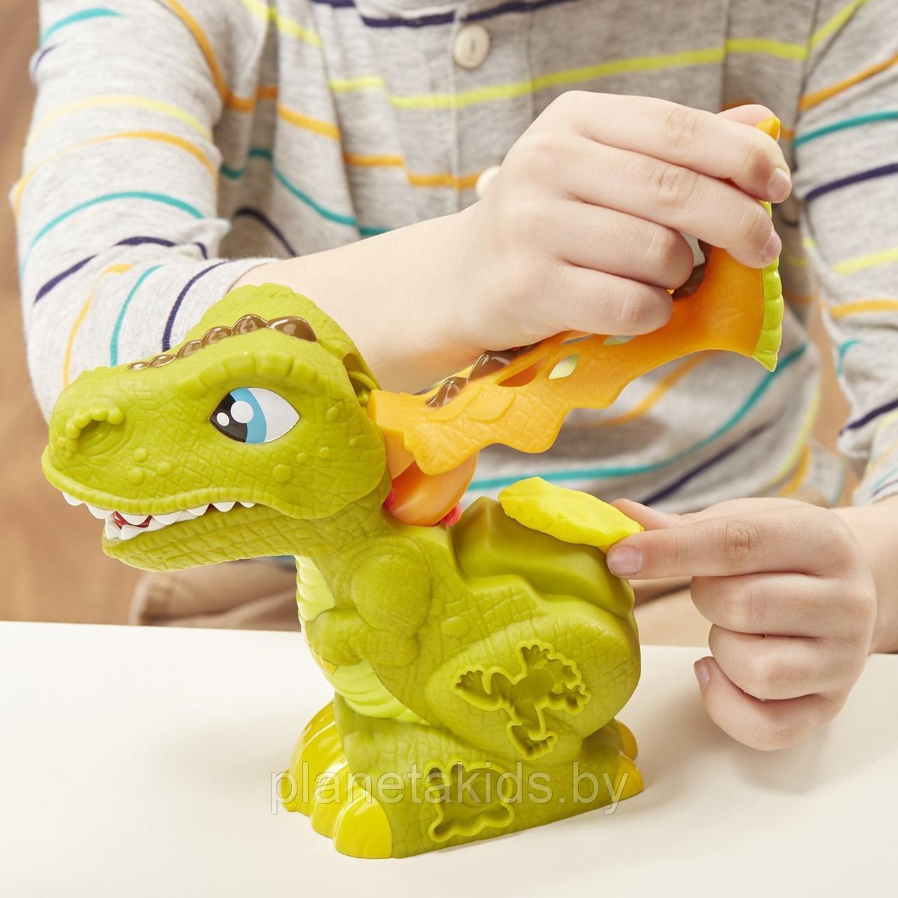 Набор для лепки Play-Doh "Динозавр", 4 баначки пластилина арт 8686 аналог - фото 5 - id-p158272762