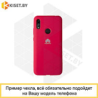 Soft-touch бампер Silicone Cover для Samsung Galaxy A51 (2020) малиновый с закрытым низом #42