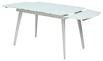 Стол ELIOT 120 FROSTED SUPER WHITE белое матовое стекло/ белый каркас М-City, фото 3