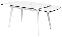 Стол ELIOT 120 MATTE STATUARIO Белый мрамор матовый, керамика/ белый каркас М-City, фото 2