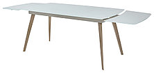 Стол ELIOT 140 Super white glass+Wood М-City, фото 3