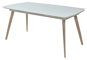 Стол ELIOT 160 Super white glass+Wood М-City, фото 2