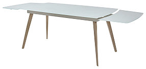 Стол ELIOT 160 Super white glass+Wood М-City, фото 3