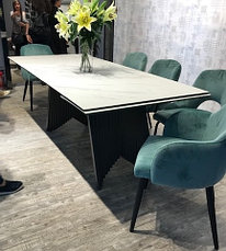 Стол IVAR 180 MARBLES KL-99 Белый мрамор, итальянская керамика М-City, фото 2
