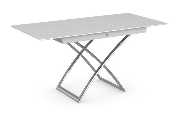 Стол MAGIC-J CS/5041-G, P77 chrome/ P64 white/ glass GXW extrawhite, фото 2