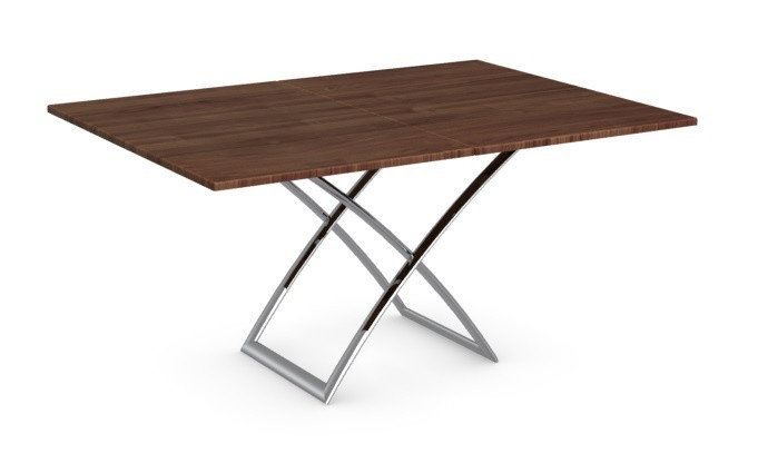 Стол MAGIC-J CS/5041-W, P77 chrome/ P201 walnut/ P201 walnut, фото 2