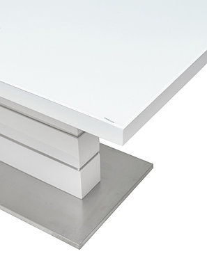 Стол QUADRO 140 WHITE GLASS белый глянец М-City, фото 2