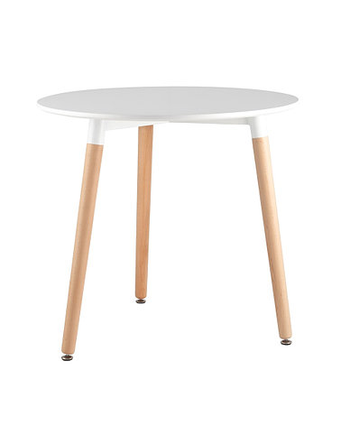 Стол круглый EAMES DST белый на дер. Ножках, фото 2
