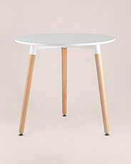 Стол круглый EAMES DST белый на дер. Ножках, фото 3