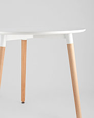 Стол круглый EAMES DST белый на дер. Ножках, фото 3