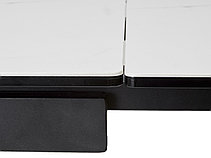 Стол ALEZIO 160 BIANCO TL-45 Белый мрамор матовый, испанская керамика/ черный каркас М-City, фото 3