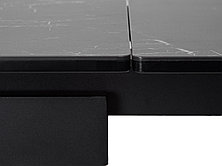 Стол ALEZIO 160 NERO KL-116 Черный мрамор матовый, итальянская керамика/ черный каркас М-City, фото 2