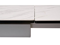 Стол BELLUNO 160 MARBLES KL-99 Белый мрамор матовый, итальянская керамика/ белый каркас М-City, фото 3