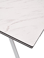 Стол SPYDER 160 MARBLES KL-99 Белый мрамор матовый, итальянская керамика/ белый каркас М-City, фото 2