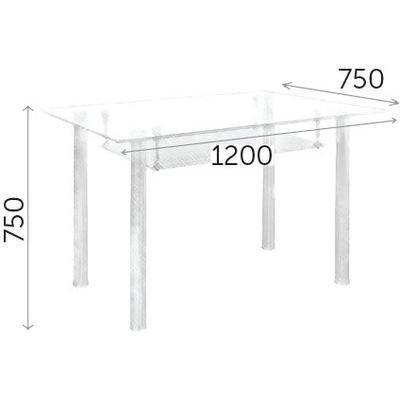 Стол DARIO, стекло/хром, 120*75*75, фото 2