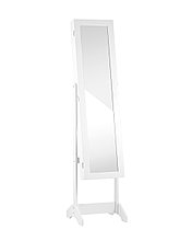 Зеркало-шкаф напольное для украшений, белое