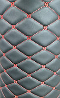 Ткань автомобильная Ромб (черный-красная нитка) 140х100