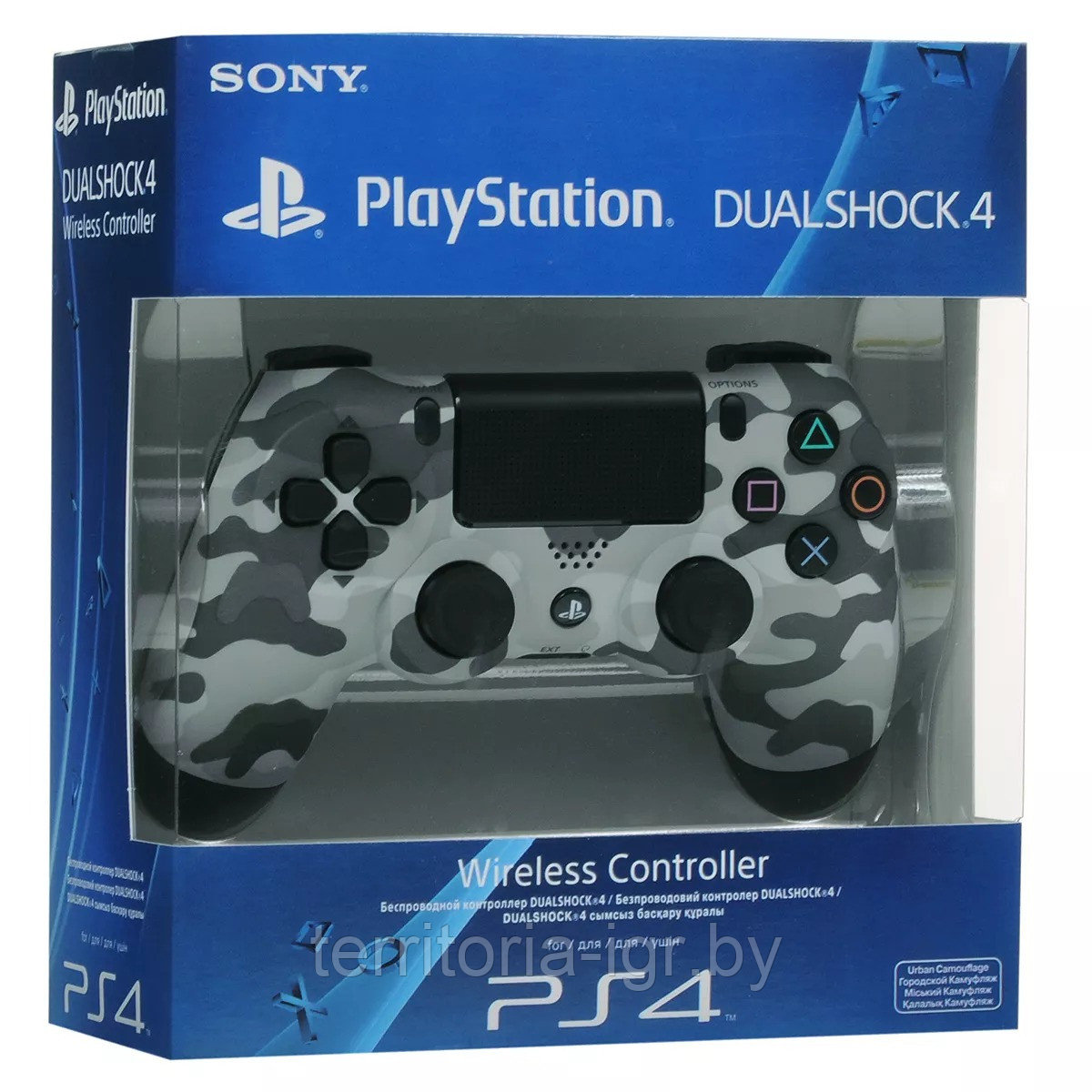 Беспроводной геймпад DualShock 4  CUH-ZCT2E Wireless Controller V2 серый камуфляж Sony