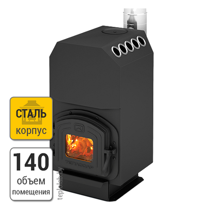 Теплодар ТОП-140 ДЧ печь отопительная со стеклом, фото 2