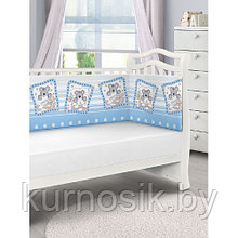 Бортик защитный для кроватки "Милые сони" Funecotex (арт.10140) голубой