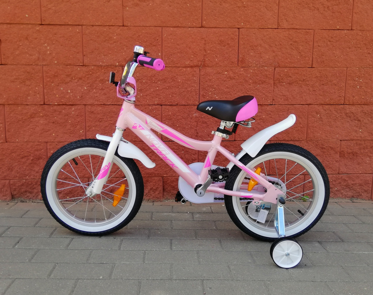 Novatrack Novara 16" розовый/белый