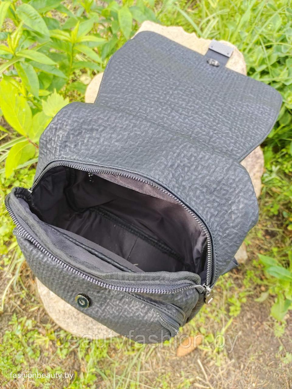Рюкзак-трансформер из натуральной кожи модель 412 (черный) - фото 6 - id-p158390474