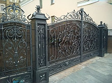 Кованые ворота с лозой Арт:2