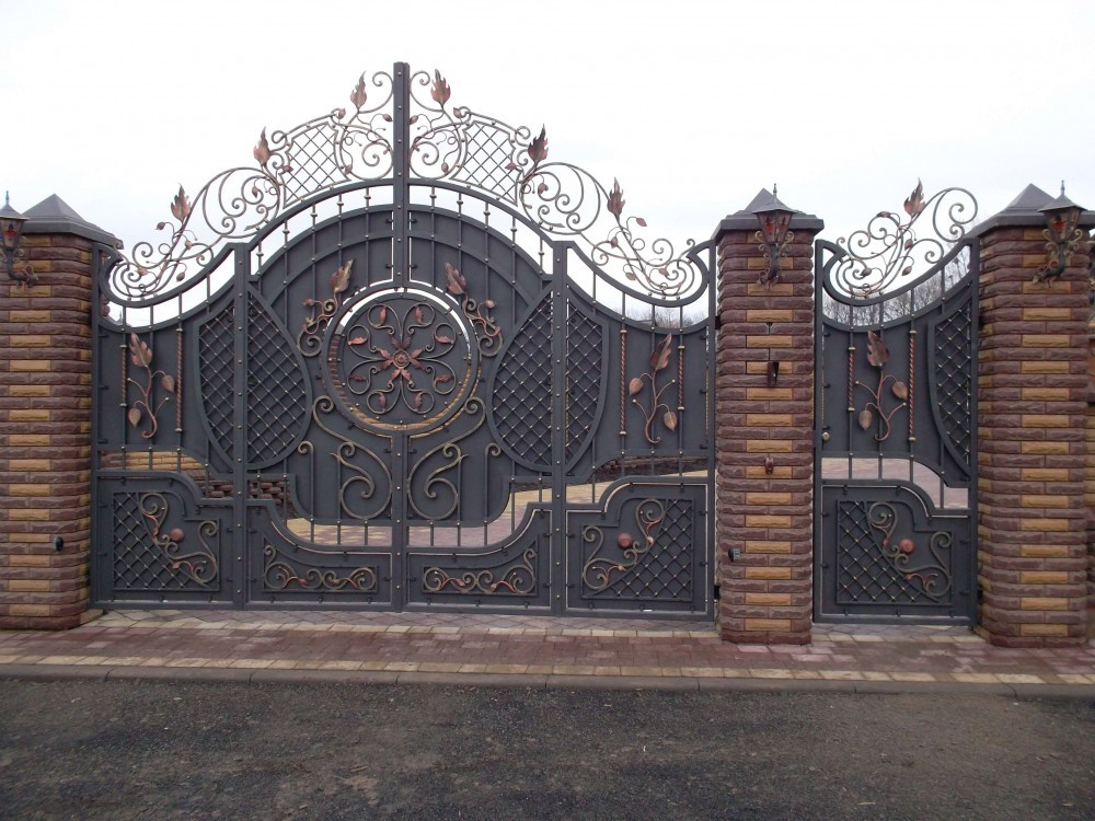 Ворота с калиткой Арт:174
