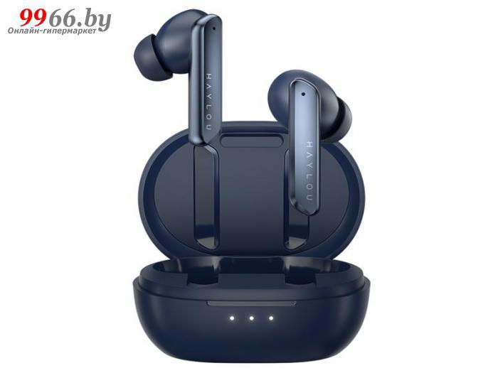 Беспроводные bluetooth наушники Haylou W1 синие вкладыши блютуз для телефона планшета ноутбука телевизора