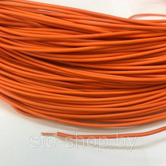 Провод ПВАМ 0,5 мм² гибкий теплостойкий оранжевый