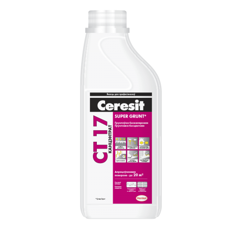 Грунтовка-концентрат Ceresit CT17, 1 л
